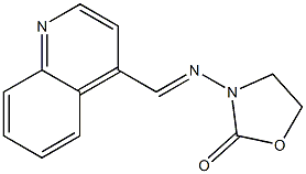 3-[(4-quinolinylmethylene)amino]-1,3-oxazolidin-2-one Struktur