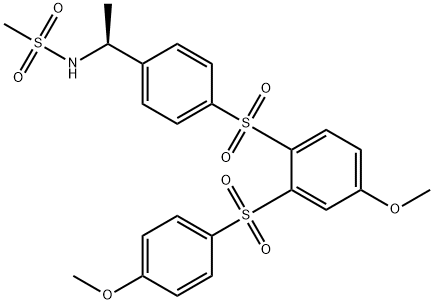 N-[(1S)-1-[4-[[4-Methoxy-2-[(4-methoxyphenyl)sulfonyl]phenyl]sulfonyl]phenyl]ethyl]methanesulfonamide Structure