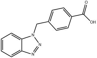 4-(1H-BENZOTRIAZOL-1-YLMETHYL)BENZOICACID, 502649-51-6, 结构式