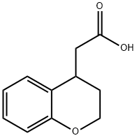2-(3,4-二氢-2H-1-苯并吡喃-4-基)乙酸 结构式