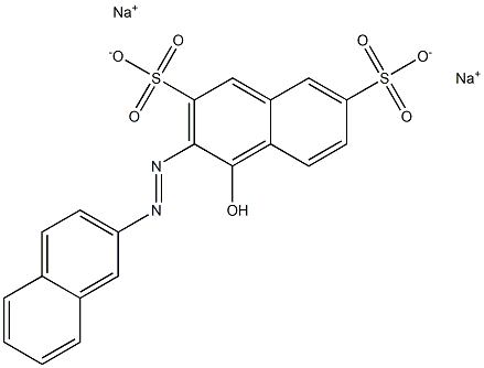 2,7-Naphthalenedisulfonic acid, 4-hydroxy-3-(2-naphthalenylazo)-, disodium salt Structure