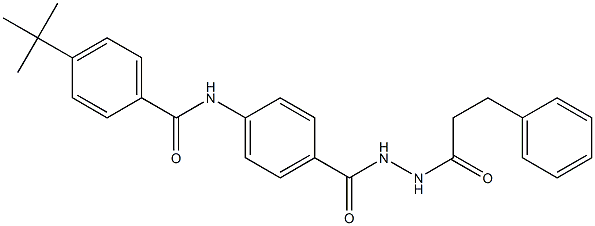 4-(tert-butyl)-N-(4-{[2-(3-phenylpropanoyl)hydrazino]carbonyl}phenyl)benzamide Struktur