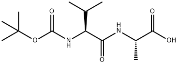 (S)-2-((S)-2-(tert-butoxycarbonylaMino)-3-MethylbutanaMido)propanoic acid Structure