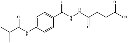 4-{2-[4-(isobutyrylamino)benzoyl]hydrazino}-4-oxobutanoic acid Structure