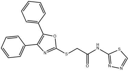 2-[(4,5-diphenyl-1,3-oxazol-2-yl)sulfanyl]-N-(1,3,4-thiadiazol-2-yl)acetamide|