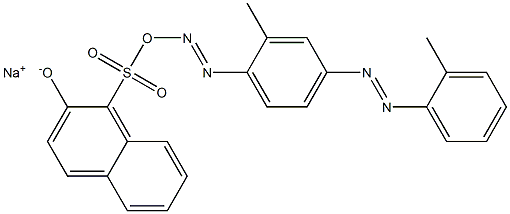 Naphthalenesulfonic acid, 2-hydroxy-1-[[2-methyl-4-[(2-methylphenyl)azo]phenyl]azo]-, monosodium salt Struktur