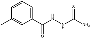 Benzoic acid, 3-methyl-, 2-(aminothioxomethyl)hydrazide Struktur
