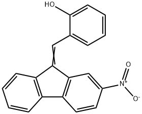 2-[(2-Nitro-9H-fluorene-9-ylidene)methyl]phenol Struktur