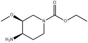 ethyl (3S,4R)-4-amino-3-methoxypiperidine-1-carboxylate Struktur