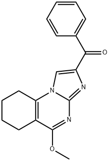 2-Benzoyl-6,7,8,9-tetrahydro-5-methoxyimidazo[1,2-a]quinazoline Struktur