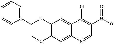 6-(benzyloxy)-4-chloro-7-methoxy-3-nitroquinoline 结构式