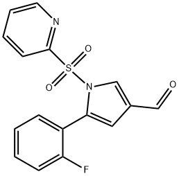 5-（2-氟苯基）-1-（吡啶-2-基磺酰基）-1H-吡咯-3-甲醛, 928324-73-6, 结构式