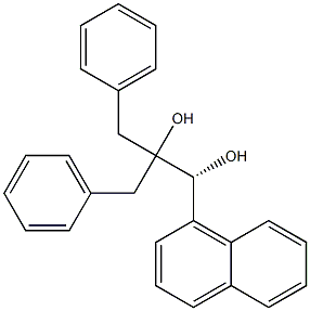 [R,(+)]-2-Benzyl-1-(1-naphtyl)-3-phenyl-1,2-propanediol Struktur