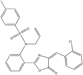 N1-allyl-N1-{2-[4-(2-chlorobenzylidene)-5-oxo-4,5-dihydro-1,3-oxazol-2-yl]phenyl}-4-methylbenzene-1-sulfonamide