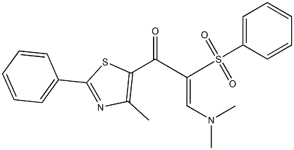 (Z)-3-(dimethylamino)-1-(4-methyl-2-phenyl-1,3-thiazol-5-yl)-2-(phenylsulfonyl)-2-propen-1-one
