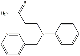 3-[phenyl(pyridin-3-ylmethyl)amino]propanethioamide Structure