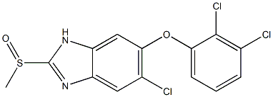 5-氯-6-(2,3-二氯苯氧基)-2-甲硫基-1H-苯并咪唑亚砜 结构式