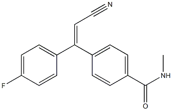4-[(E)-2-Cyano-1-(4-fluorophenyl)vinyl]-N-methylbenzamide Structure