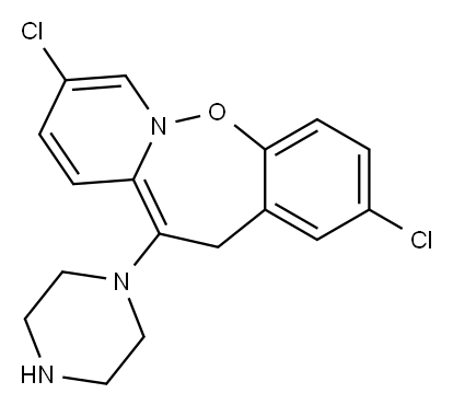 2,8-DICHLORO-11(-PIPERAZINE-N-YL) DIBENZO(B,F)OXAZEPINE