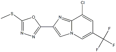 2-[8-chloro-6-(trifluoromethyl)imidazo[1,2-a]pyridin-2-yl]-5-(methylthio)-1,3,4-oxadiazole