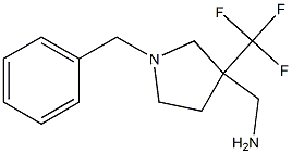 C-(1-Benzyl-3-trifluoromethyl-pyrrolidin-3-yl)-methylamine 结构式