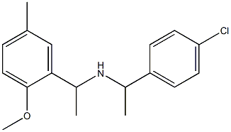 [1-(4-chlorophenyl)ethyl][1-(2-methoxy-5-methylphenyl)ethyl]amine|