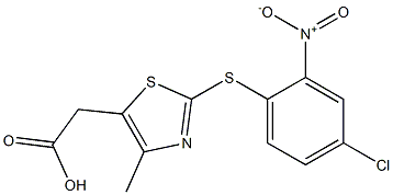 2-{2-[(4-chloro-2-nitrophenyl)sulfanyl]-4-methyl-1,3-thiazol-5-yl}acetic acid