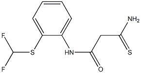 2-carbamothioyl-N-{2-[(difluoromethyl)sulfanyl]phenyl}acetamide Structure