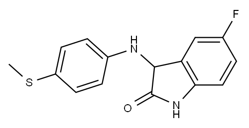 5-fluoro-3-{[4-(methylsulfanyl)phenyl]amino}-2,3-dihydro-1H-indol-2-one