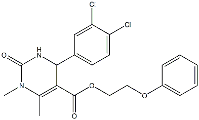2-phenoxyethyl 4-(3,4-dichlorophenyl)-1,6-dimethyl-2-oxo-1,2,3,4-tetrahydro-5-pyrimidinecarboxylate