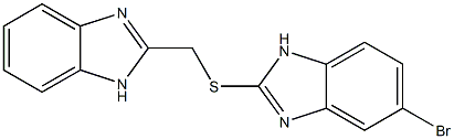 2-[(1H-benzimidazol-2-ylmethyl)sulfanyl]-5-bromo-1H-benzimidazole Structure