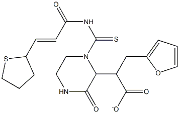 tetrahydro-2-furanylmethyl 2-[3-oxo-1-({[(E)-3-(2-thienyl)-2-propenoyl]amino}carbothioyl)-2-piperazinyl]acetate