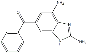 2,4-ジアミノ-6-ベンゾイル-1H-ベンゾイミダゾール 化学構造式