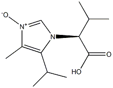 3-[(S)-1-カルボキシ-2-メチルプロピル]-4-イソプロピル-5-メチル-3H-イミダゾール1-オキシド 化学構造式