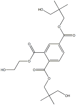 1,2,4-ベンゼントリカルボン酸2-(2-ヒドロキシエチル)1,4-ビス(3-ヒドロキシ-2,2-ジメチルプロピル) 化学構造式