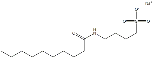 4-カプリノイルアミノ-1-ブタンスルホン酸ナトリウム 化学構造式