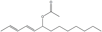 6-アセトキシ-2,4-トリデカジエン 化学構造式