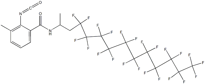 2-イソシアナト-3-メチル-N-[2-(トリコサフルオロウンデシル)-1-メチルエチル]ベンズアミド 化学構造式