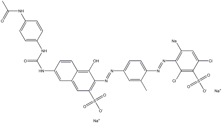 7-[3-[4-(Acetylamino)phenyl]ureido]-3-[[4-[(2,4-dichloro-6-sodiosulfophenyl)azo]-3-methylphenyl]azo]-4-hydroxynaphthalene-2-sulfonic acid sodium salt