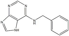 6-苄胺基嘌呤, , 结构式