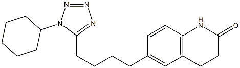 6-[4-(1-环己基-1H-四氮唑-5-基)丁基]3,4-二氢喹啉-2-(1H)-酮, , 结构式