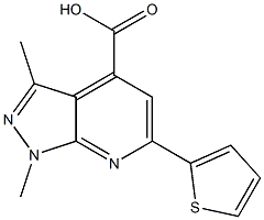 1,3-DIMETHYL-6-THIEN-2-YL-1H-PYRAZOLO[3,4-B]PYRIDINE-4-CARBOXYLIC ACID