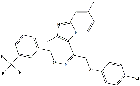 2-[(4-chlorophenyl)sulfanyl]-1-(2,7-dimethylimidazo[1,2-a]pyridin-3-yl)-1-ethanone O-[3-(trifluoromethyl)benzyl]oxime