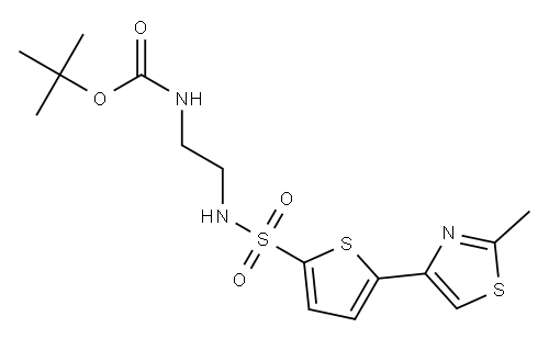 tert-butyl N-[2-({[5-(2-methyl-1,3-thiazol-4-yl)-2-thienyl]sulfonyl}amino)ethyl]carbamate