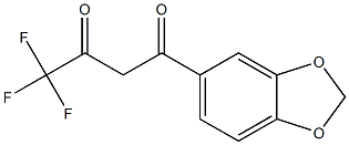 1-(2H-1,3-ベンゾジオキソール-5-イル)-4,4,4-トリフルオロブタン-1,3-ジオン 化学構造式