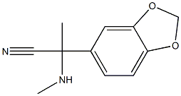 2-(2H-1,3-benzodioxol-5-yl)-2-(methylamino)propanenitrile Structure