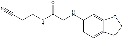 2-(2H-1,3-benzodioxol-5-ylamino)-N-(2-cyanoethyl)acetamide Structure