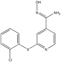 2-[(2-chlorophenyl)sulfanyl]-N'-hydroxypyridine-4-carboximidamide