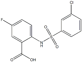 2-[(3-chlorobenzene)sulfonamido]-5-fluorobenzoic acid