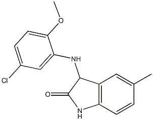 3-[(5-chloro-2-methoxyphenyl)amino]-5-methyl-2,3-dihydro-1H-indol-2-one